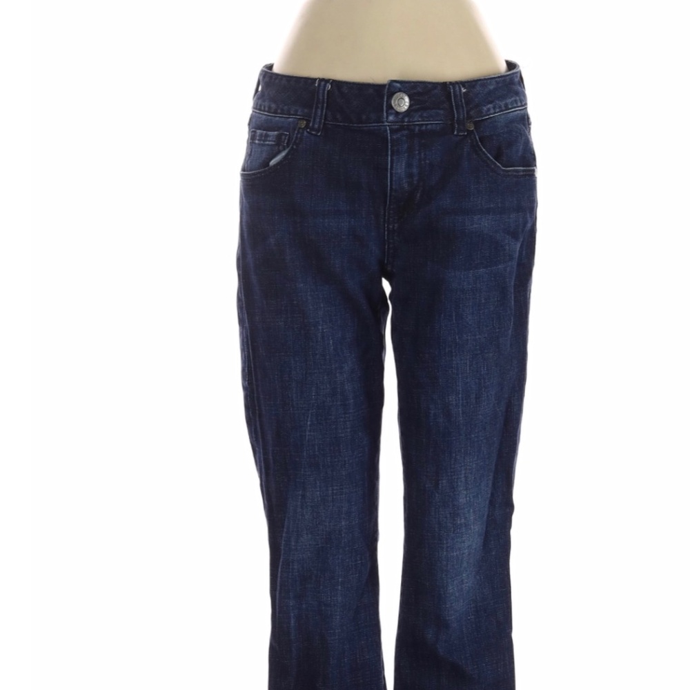 CAbi kick flare mid-rise crop blue jeans—Size 2 - Picture 4 of 4
